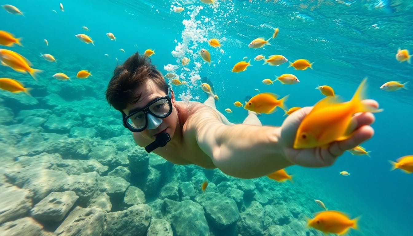 Tauchschule Playa del Carmen: Taucher erkundet lebendige Korallenriffe und buntes Meeresleben.