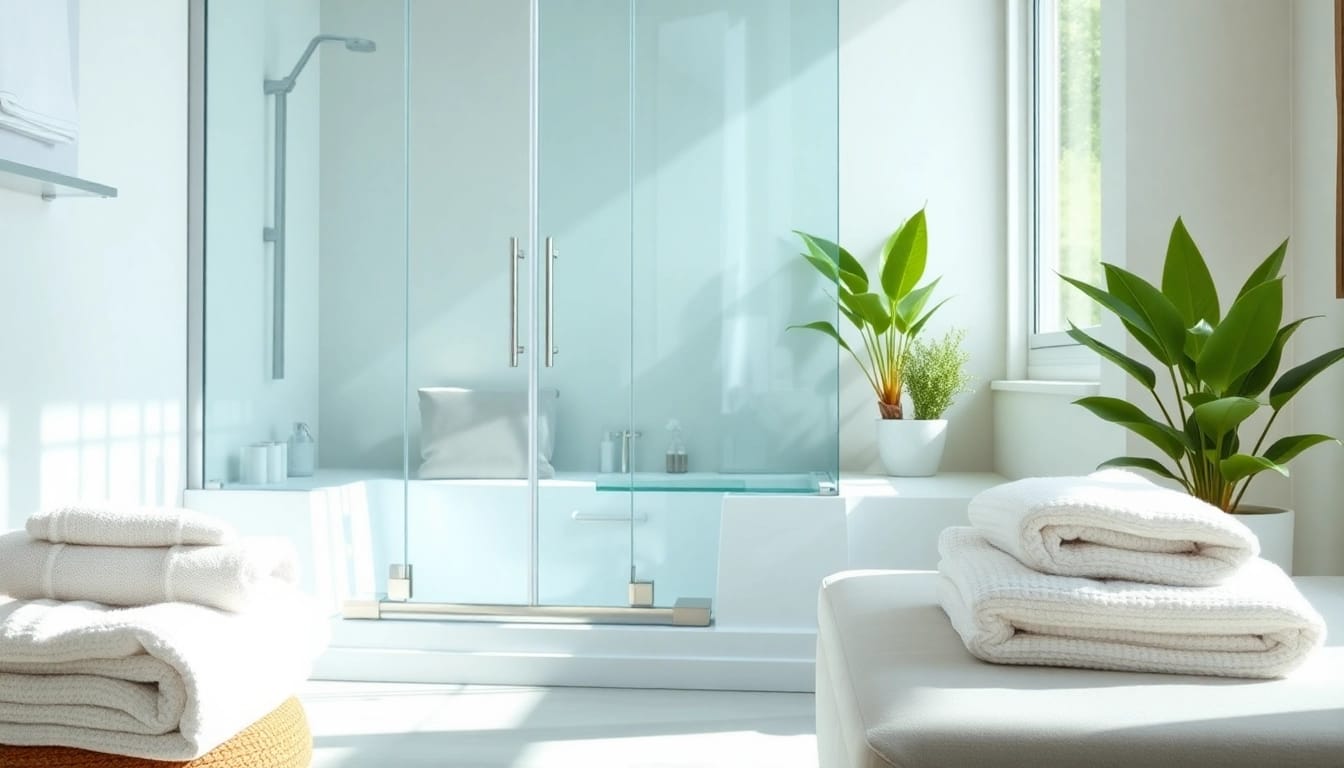 Entdecken Sie die stilvolle sonni Duschkabine 80x80 in einem modernen Badezimmer mit eleganten Designelementen.