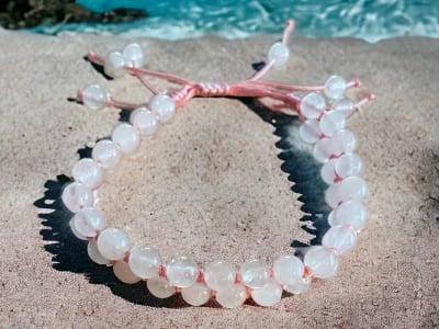 CrystalScents | rosenquarz armband für Liebe, Ruhe und Achtsamkeit