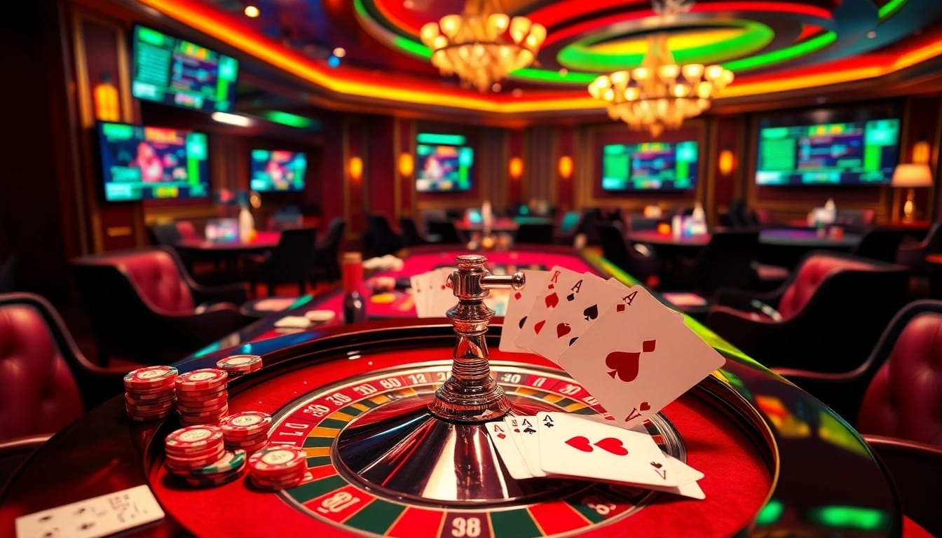 Experience the thrill of qh88 at a vibrant online casino with poker tables and roulette.