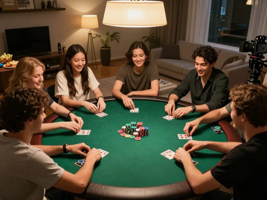 Enjoying a thrilling poker game at home, link vào qq88 brings excitement and strategy