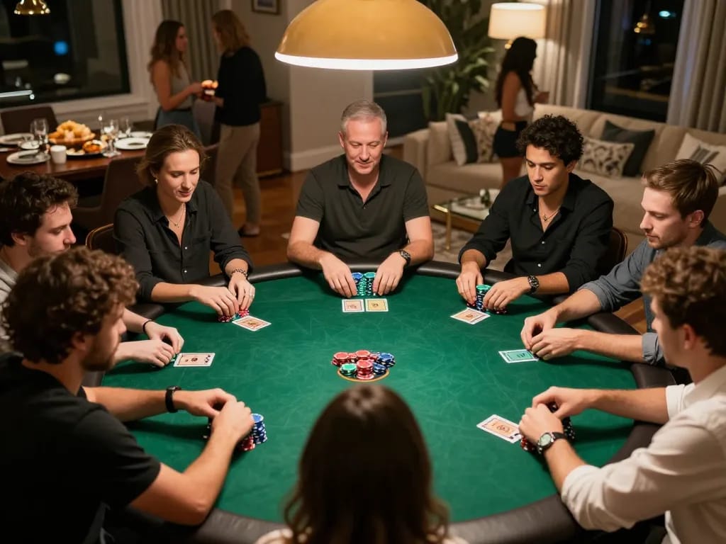 Tối nay chơi poker Go 88 với bạn bè, thể hiện chip và bài cộng đồng trong không khí ấm cúng