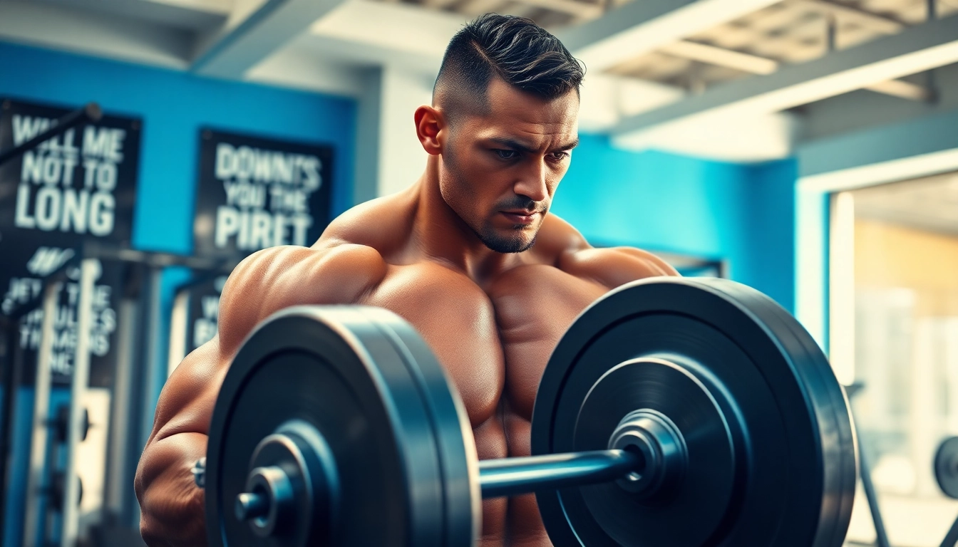 Erleben Sie trenbolon preis in einem modernen Fitnessstudio mit einem kraftvollen Bodybuilder.