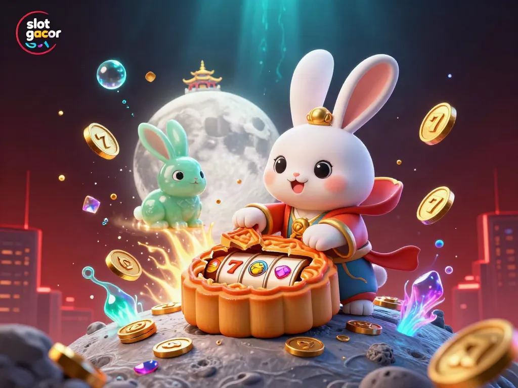 Engage with slot gacor in this ultra-detailed 3D illustration featuring lively casino elements and vibrant colors.