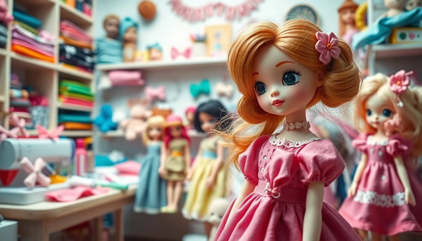 Kreative Herstellung von Gutdolls in einer lebhaften Puppenwerkstatt mit feinen Details.
