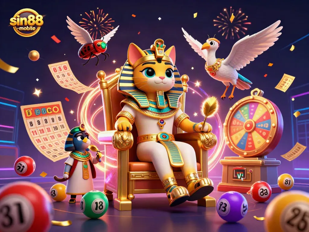 Experience exciting gambling adventures at sin88-mobile with vibrant casino-themed characters and elements.