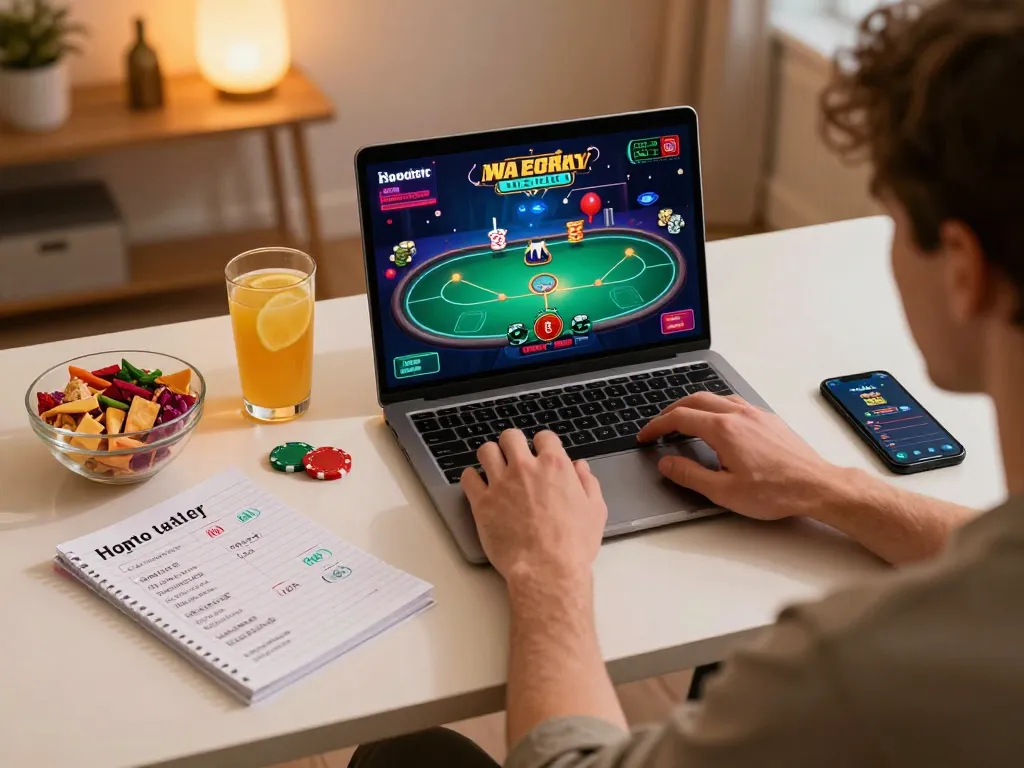 Người chơi tham gia chiến lược trong một không gian ấm cúng cho trò chơi poker Rik vip