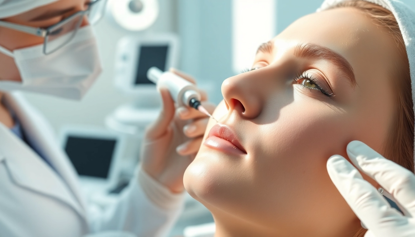 Juvederm Behandlung beginnt mit einem erfahrenen Dermatologen, der den Patienten behandelt.