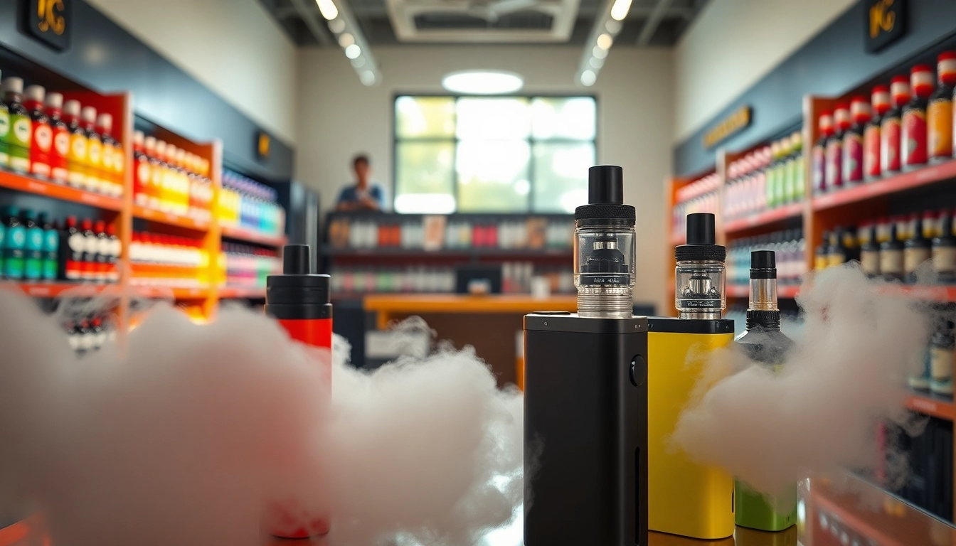 Erleben Sie hqd vape in einem einladenden Vape-Shop mit modernen Geräten und bunten Geschmäckern.