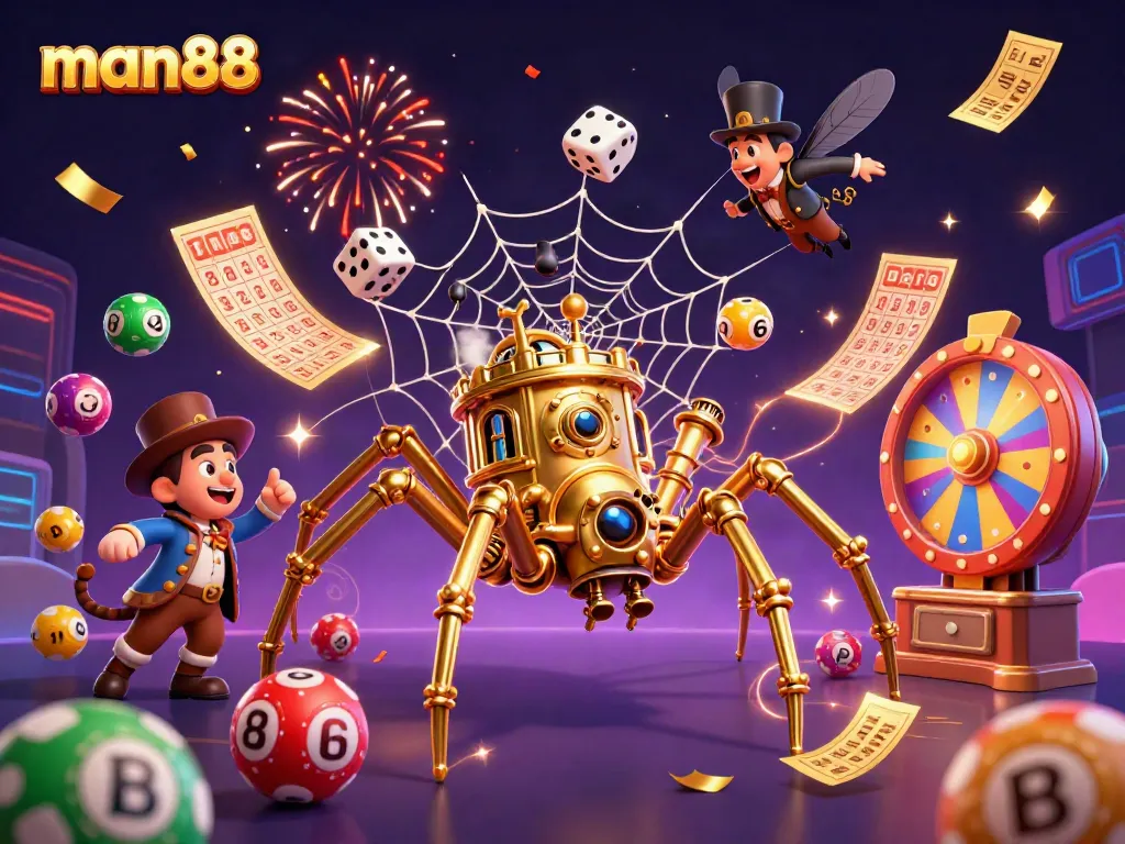 Engage in thrilling man88 experiences with vibrant gaming elements and lively characters