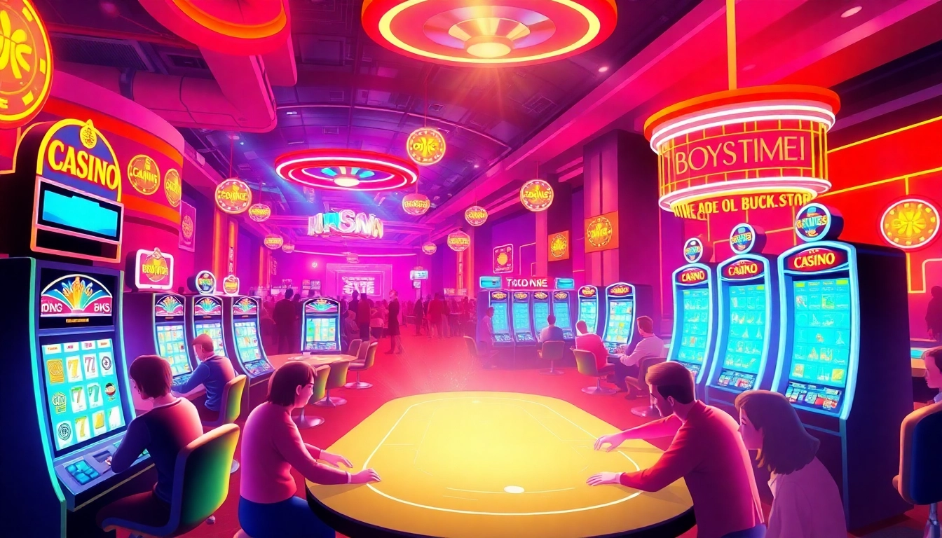 Discover the thrilling online casino bonus offers with vibrant visuals of players winning at virtual tables.