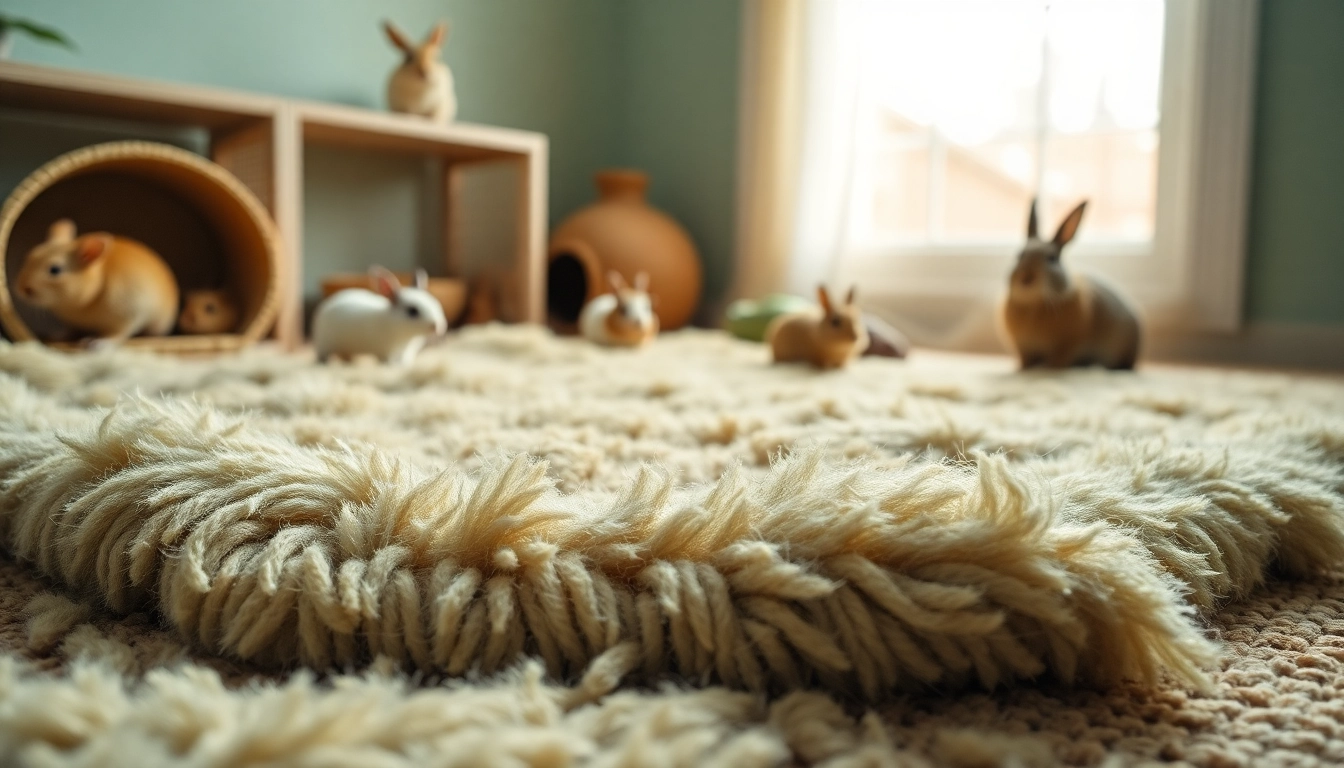 Hanfmatte als gemütliche Unterlage für Nagetiere in einem Tiergehege