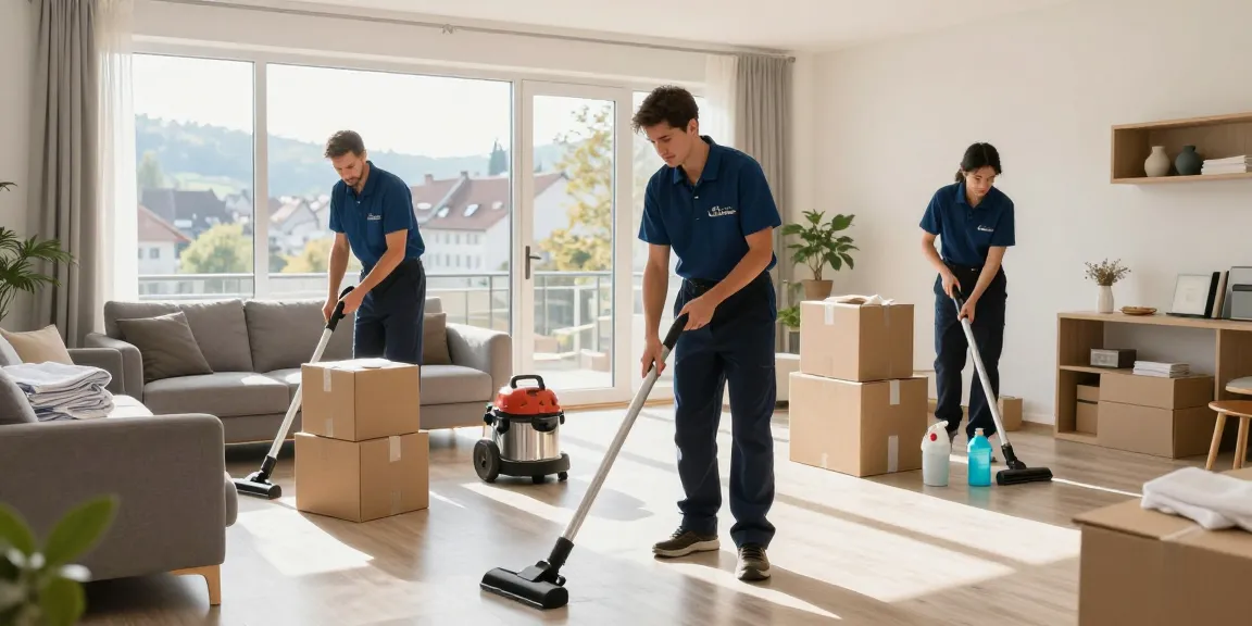 Efficient umzugsreinigung solothurn in a sunlit living room by professional cleaners.