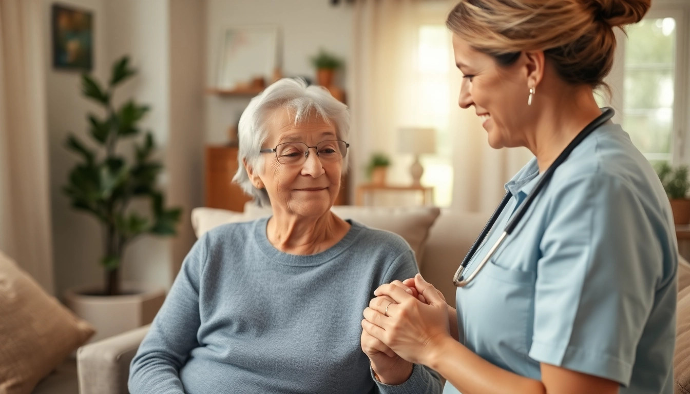 Pflegedienst providing compassionate care between a caregiver and an elderly person.