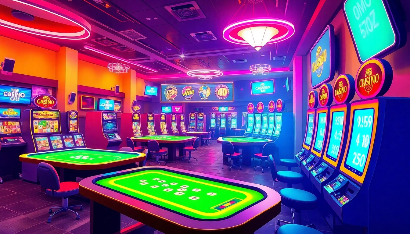 Experience the thrill of Casinos ohne Lizenz in Deutschland with vibrant gaming action and colorful slot machines.