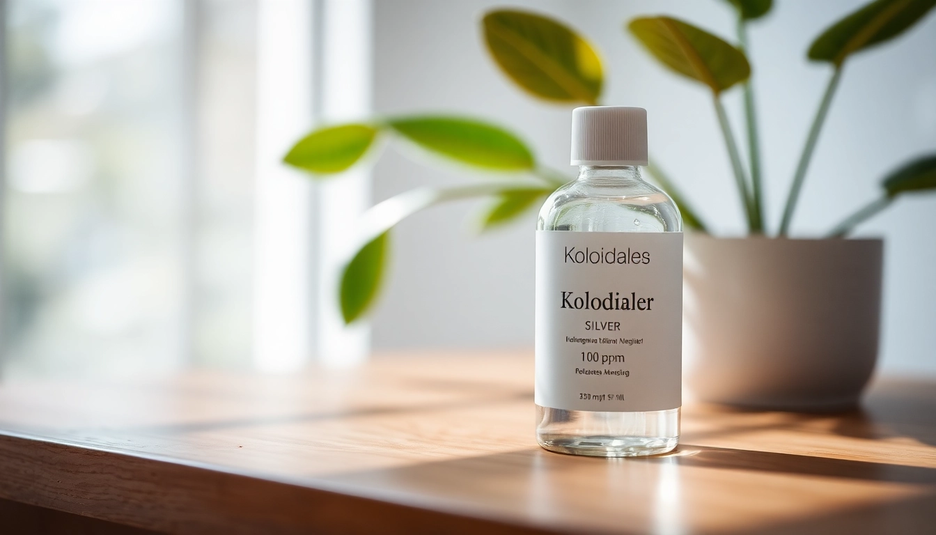 Using Kolloidales Silber 100 ppm for natural health benefits, showcasing a clear, elegant bottle.