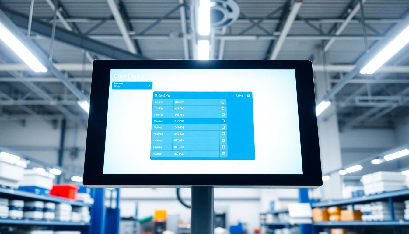 Digitales Order entry System im modernen Labor für effiziente Auftragserfassung.