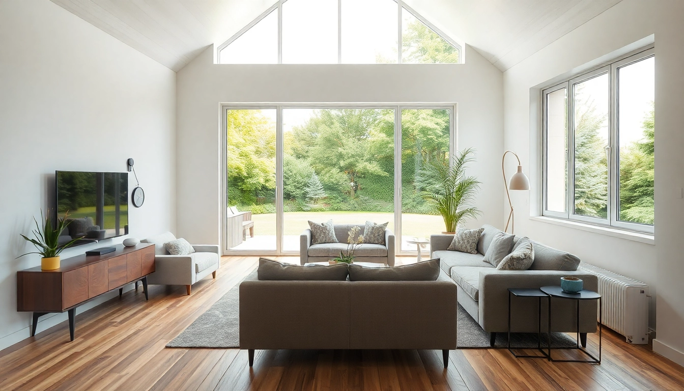 Beispiel für eine stilvolle Hausrenovierung mit hellem Licht und elegantem Design.