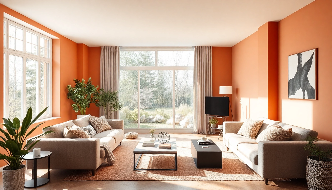 Gemütliche Raumgestaltung mit natürlichem Licht und warmen Farben.