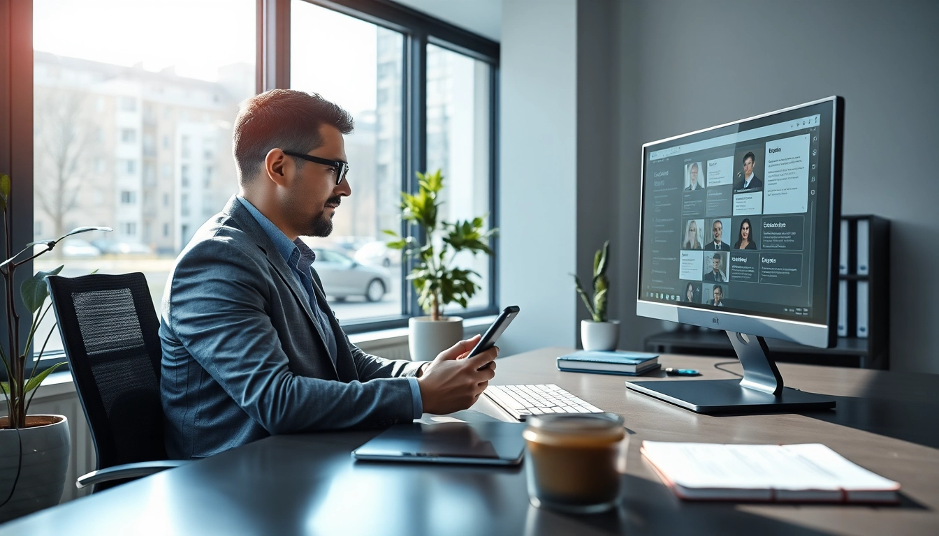 Headhunter Heidelberg berät Kandidaten in einem modernen Büro.