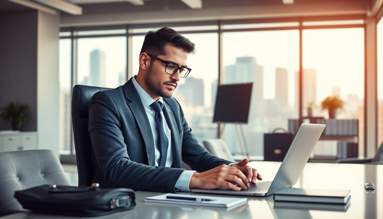 Professioneller Headhunter Schweiz bei der Arbeit in einem modernen Büro.
