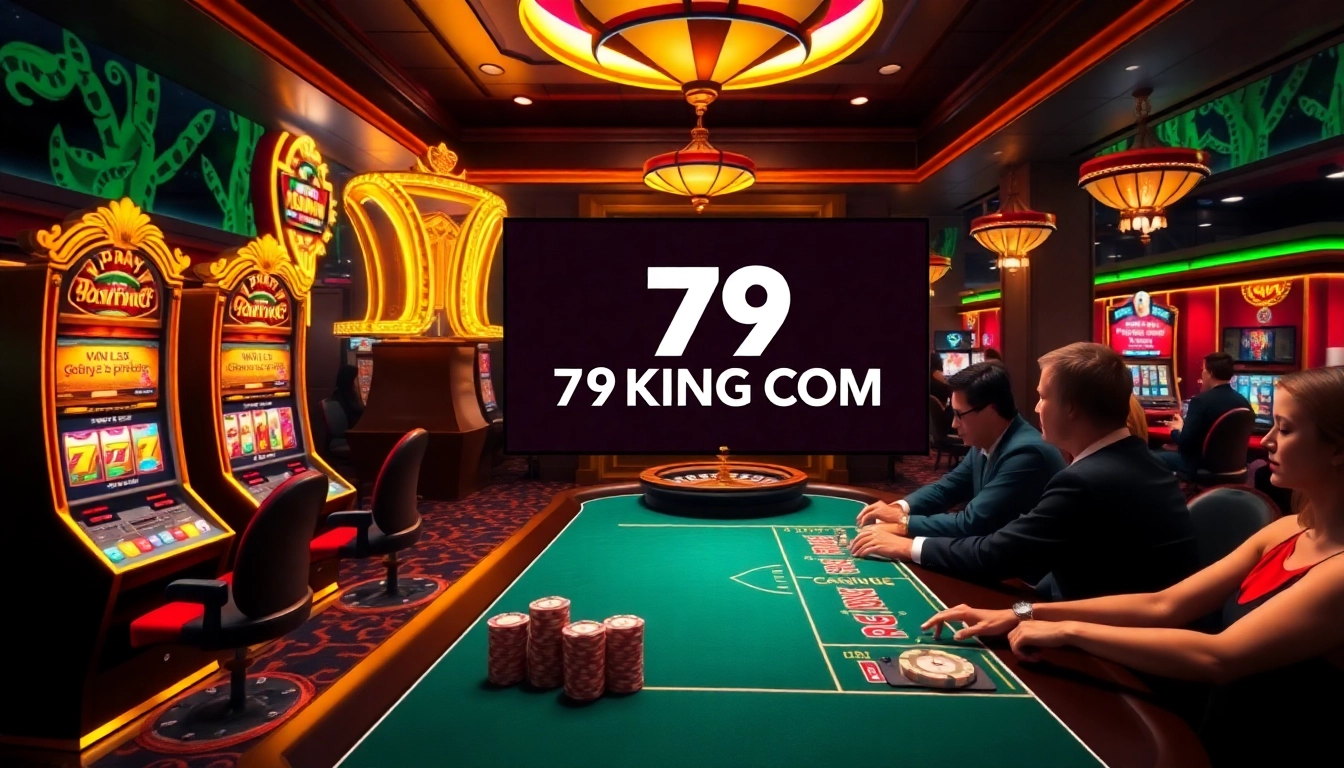 Players enjoying a thrilling game at 79KING COM casino, highlighting excitement and luxury.