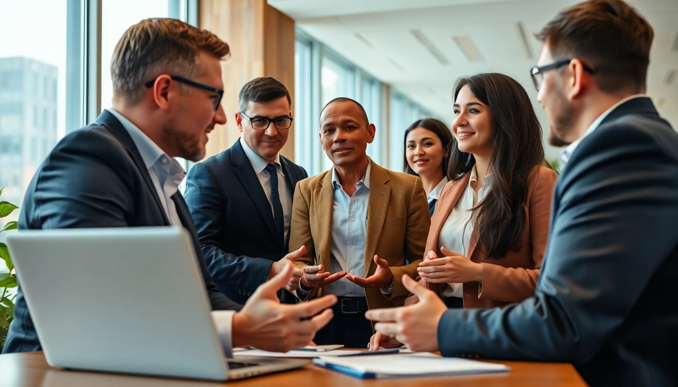 Personalvermittlung: Professionelle Beratung in einem modernen Büro mit engagierten Personen.