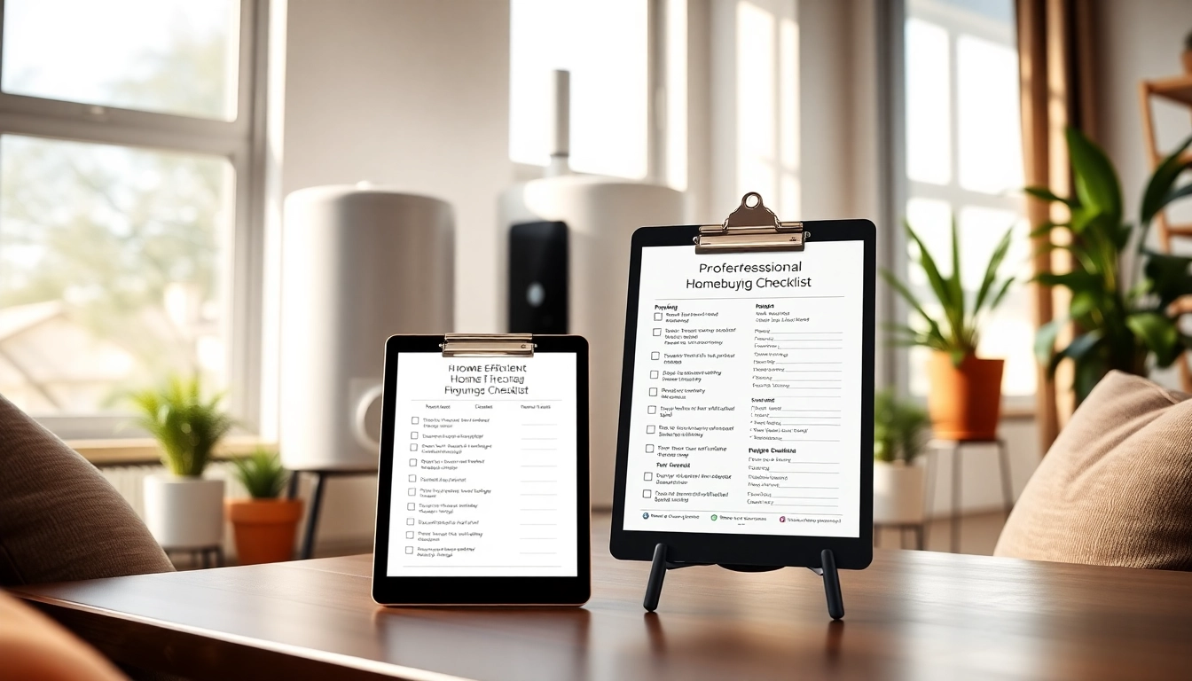Hauskauf Checkliste Öltank mit modernen Energieeffizienzmodellen in einem Büro.